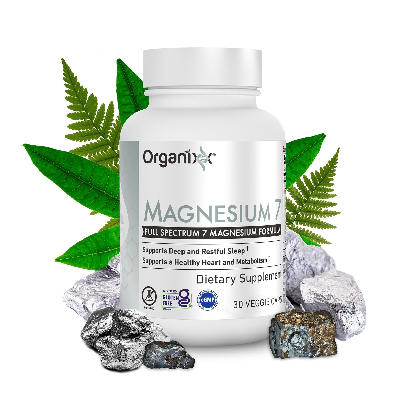 Organixx Magnesium Supplement – Natural Magnesium Capsules for Sleep Support