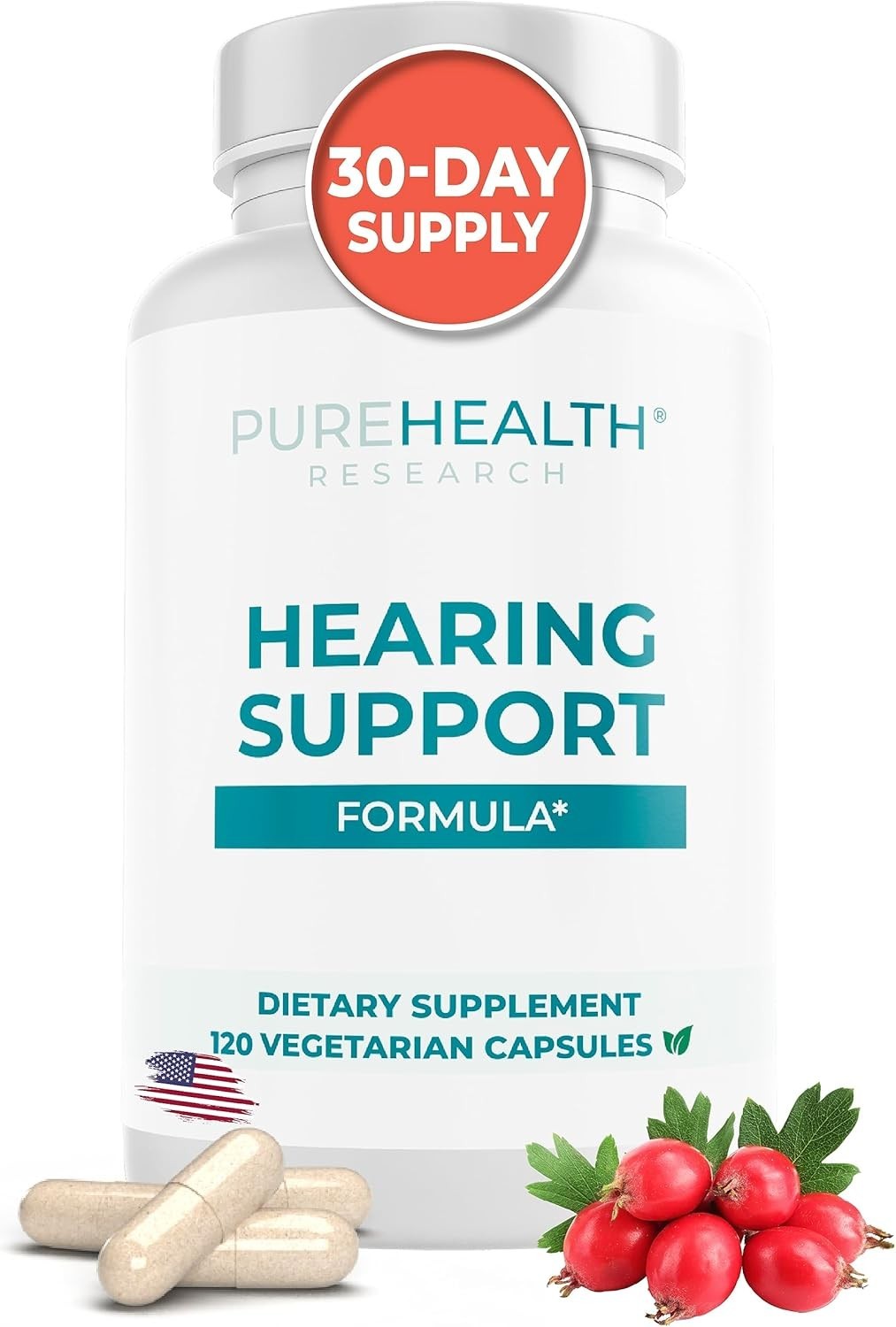 PUREHEALTH RESEARCH Hearing Support Formula,Tinnitus Supplement with Flavonoids