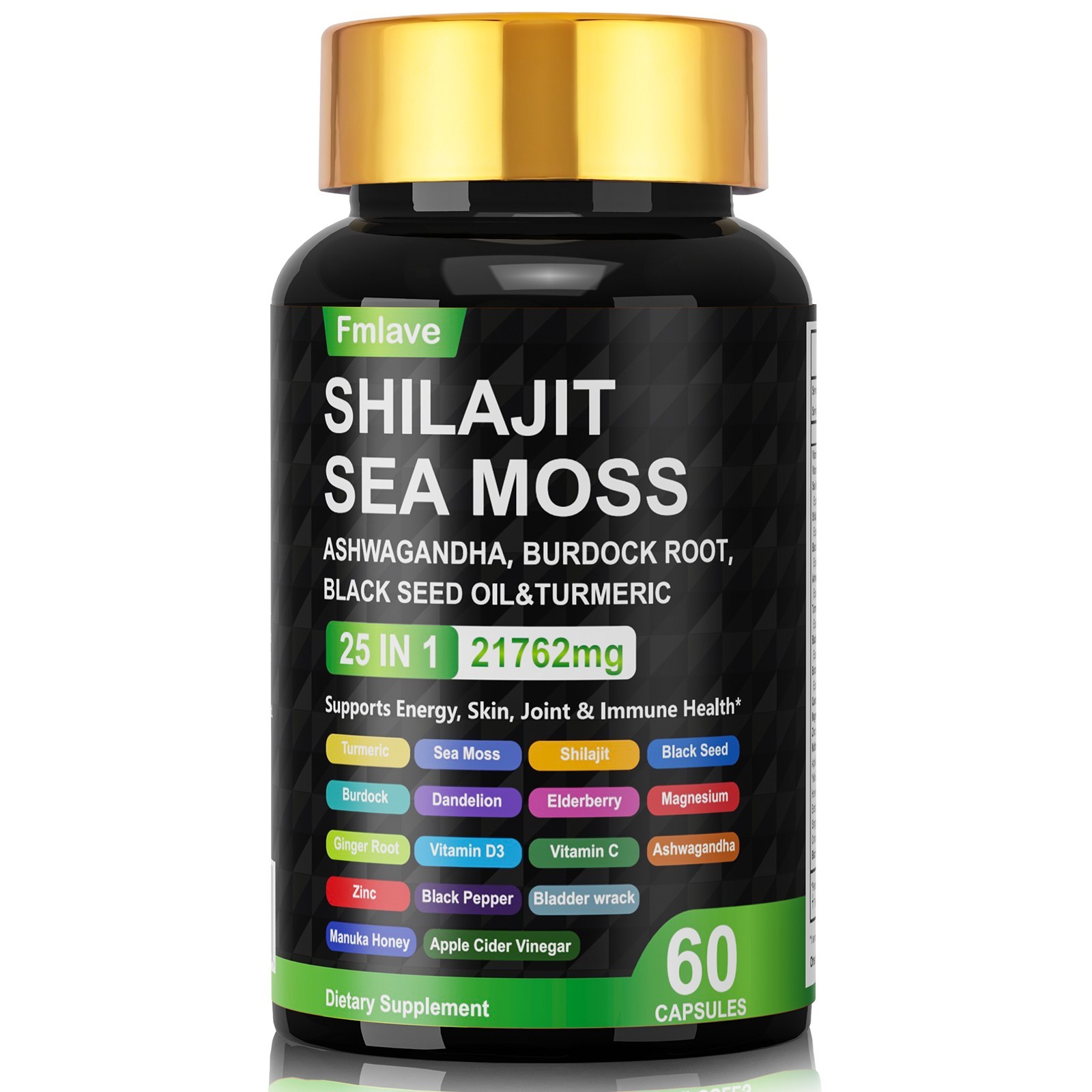 Certified Organic Sea Moss Capsules – Irish Sea Moss Bladderwrack Burdock Root