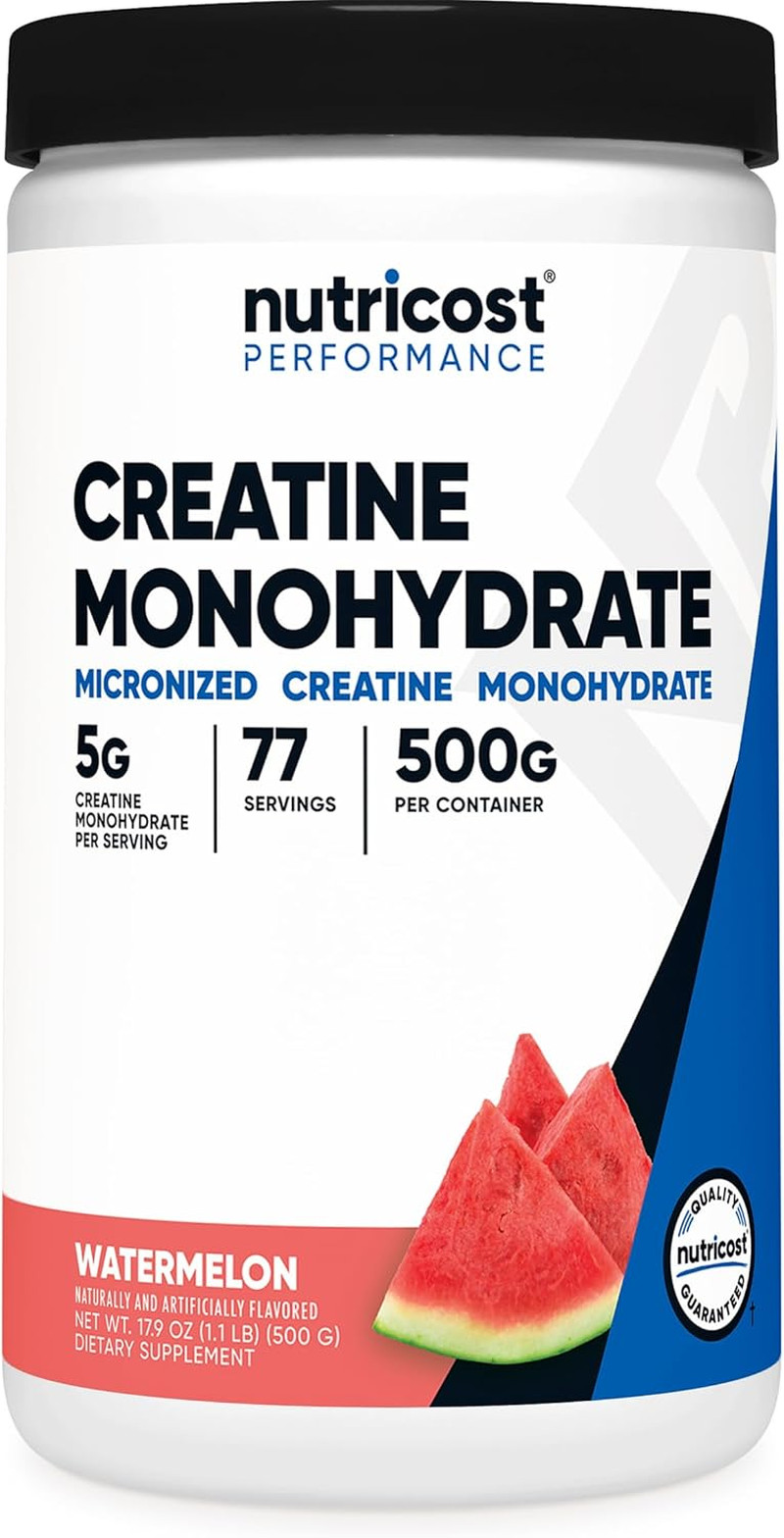 Nutricost Creatine Monohydrate Powder (Watermelon, 500 Gram) Micronized Creatine
