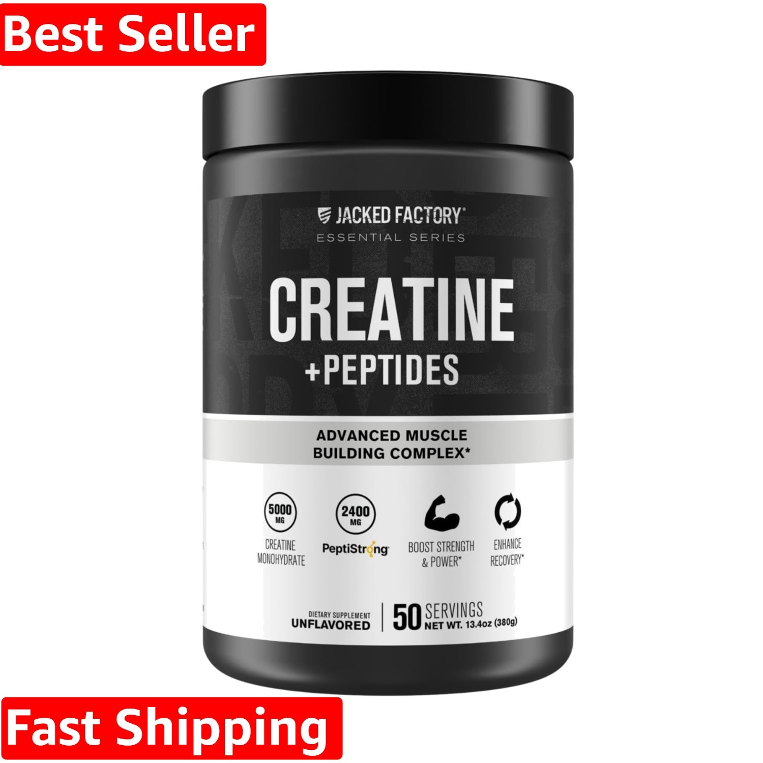 Creatine + Peptides – Creatine Monohydrate and PeptiStrong Peptides for Muscl…