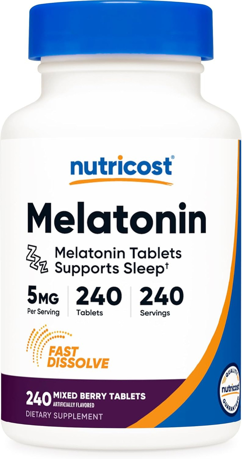 Melatonin 5Mg, 240 Fast Dissolve Tablets (Mixed Berry Flavor) – Non-Gmo, Gluten