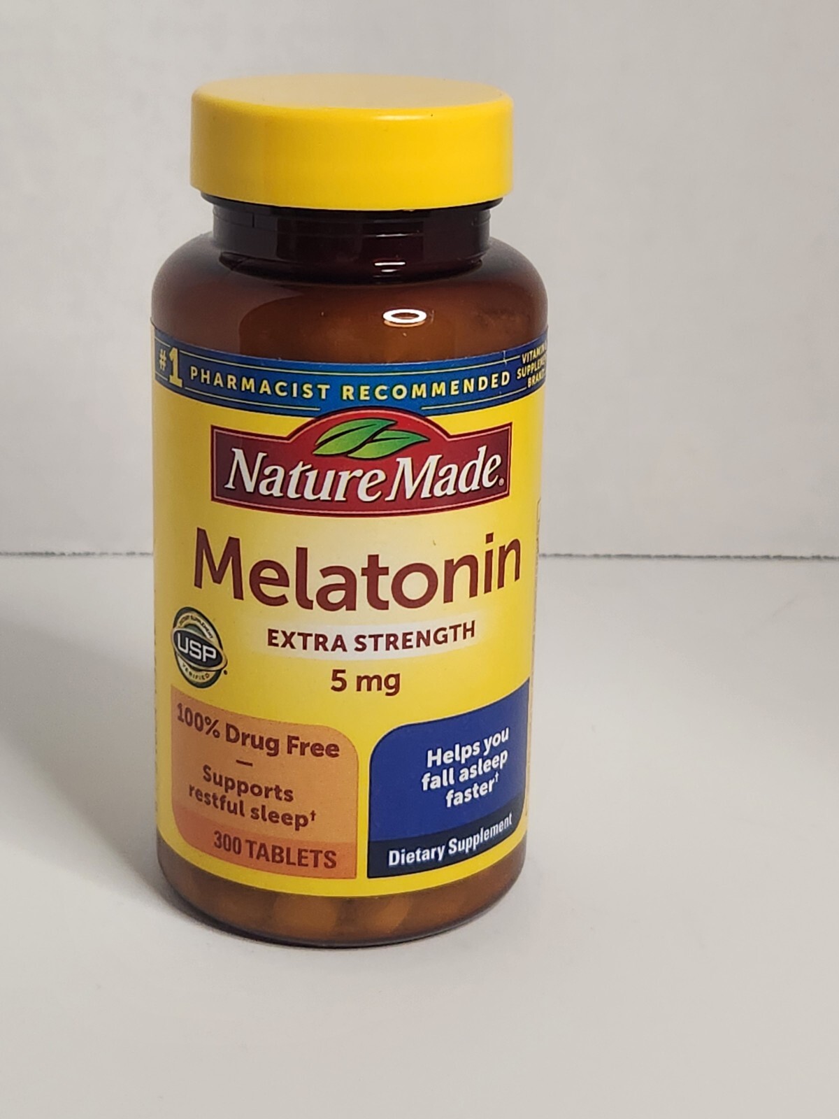 Nature Made Melatonin 5mg Extra Strength Tablets 300 Count Exp: July 2025