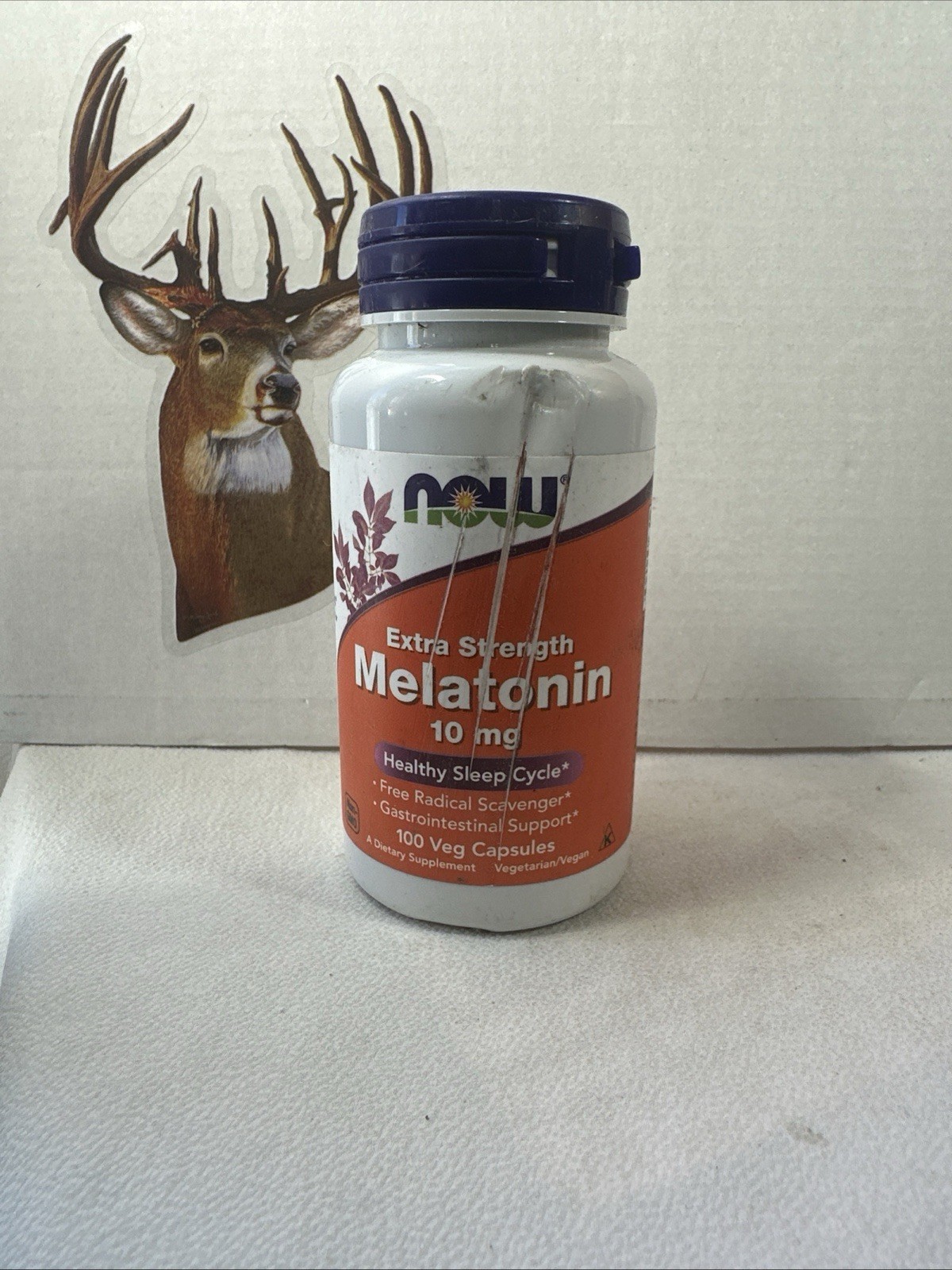 Now Foods Extra Strength Melatonin 10 mg 100 Veg Capsules GMP Quality Assured,