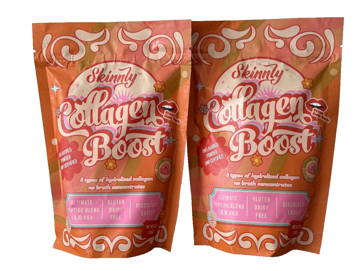 Multi Collagen Peptides Type I,II,III,V,X,Skin Hair Nails | Unflavored 8oz|2Pack