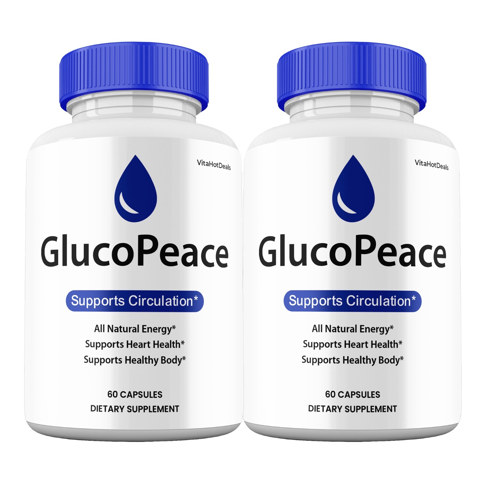 Gluco Peace Capsules, Max Strength Glyco Support, GlucoPeace Pills (2 Pack)