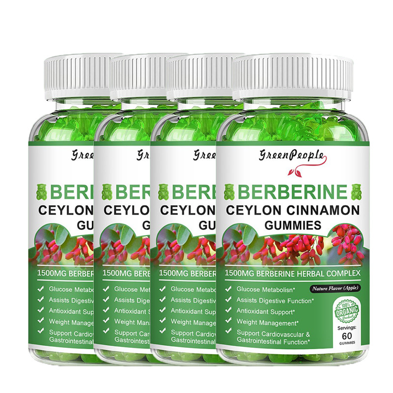 Berberine 1500mg Gummies with Ceylon Cinnamon – Blood Sugar Support, Sugar-Free