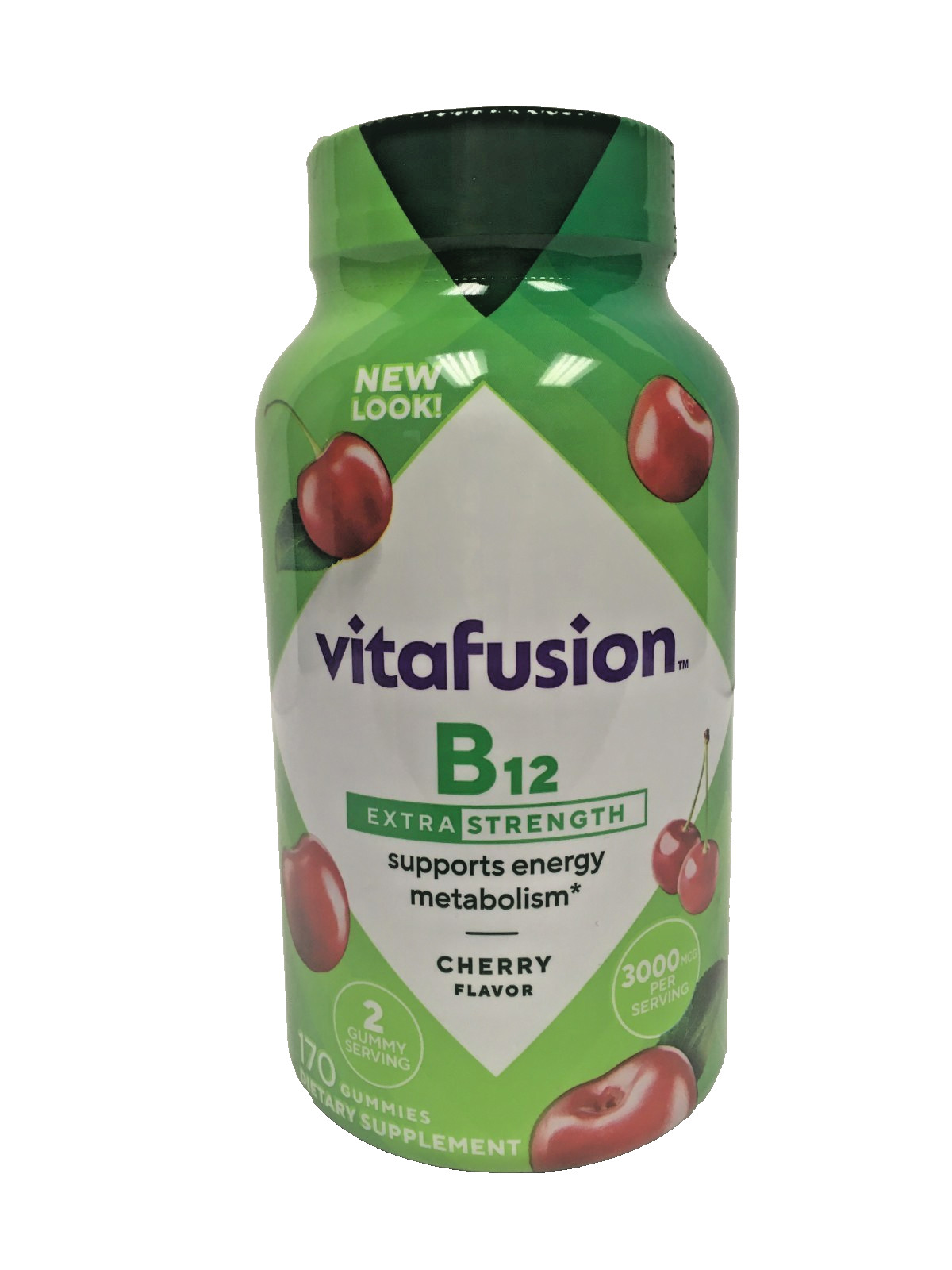 VITAFUSION B12 GUMMIES Extra Strength 170 Count Cherry Flavor 3000MCG Per Serve