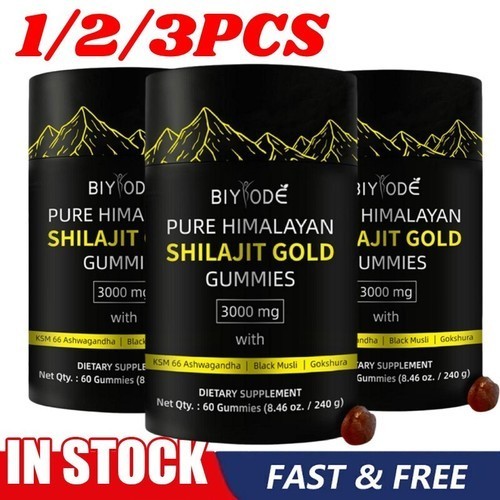 Himalayan Shilajit GOLD Gummies, Organic, Extremely Potent  Fulvic Acid 3000 mg