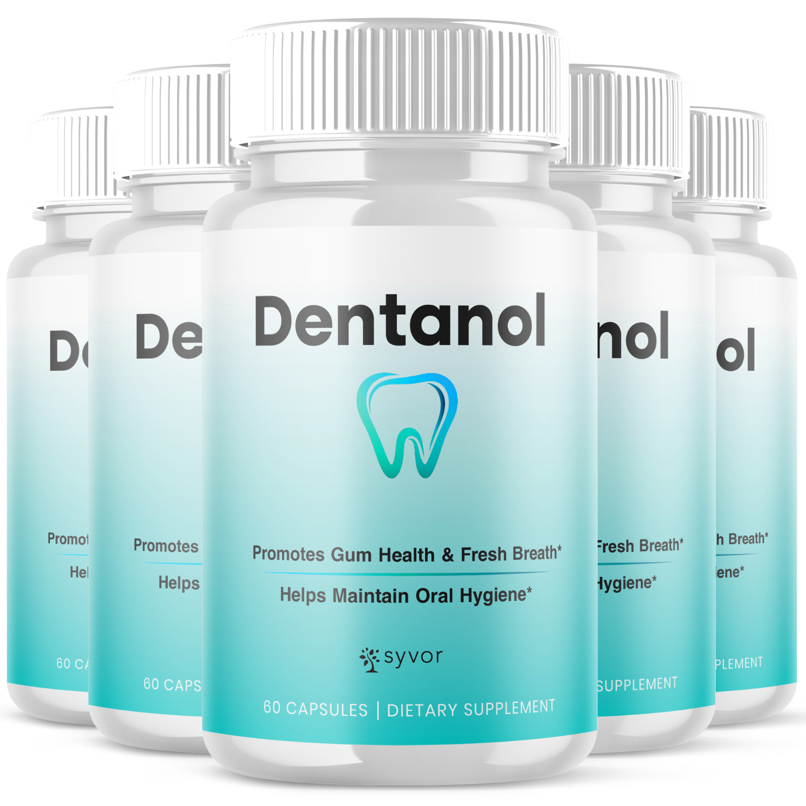 (5 Pack) Dentanol Oral Probiotic Support for Healthy Teeth & Gums 300 Capsules