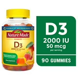90 Count Vitamin D3 2000 IU Gummies