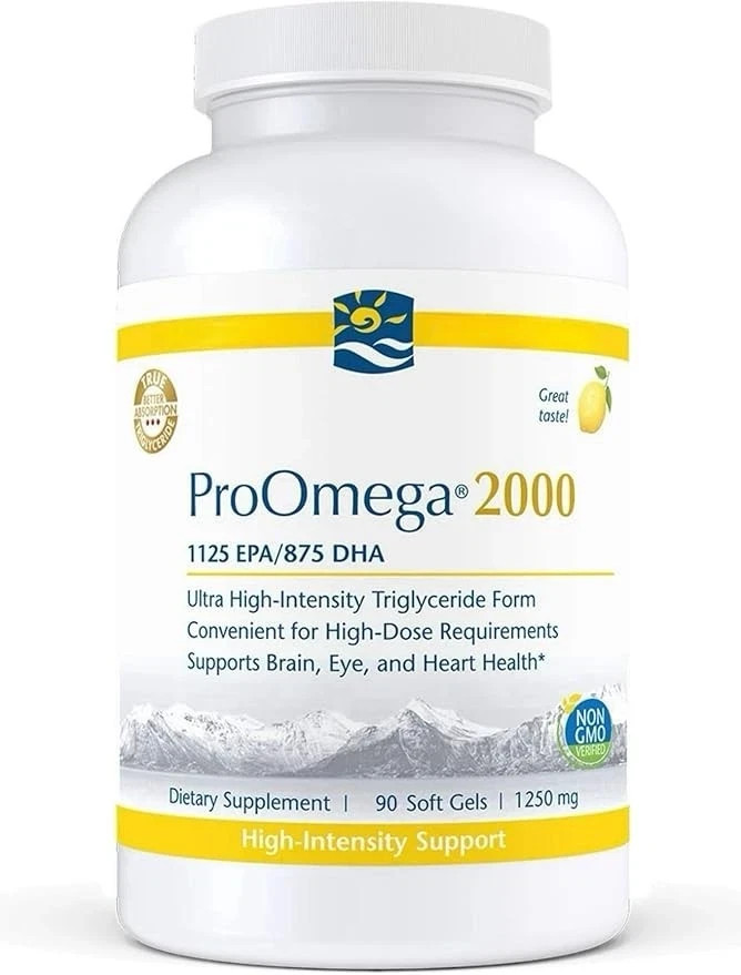 Nordic Naturals ProOmega 2000 -D Lemon Soft Gels – 90 Capsules Free Shipping