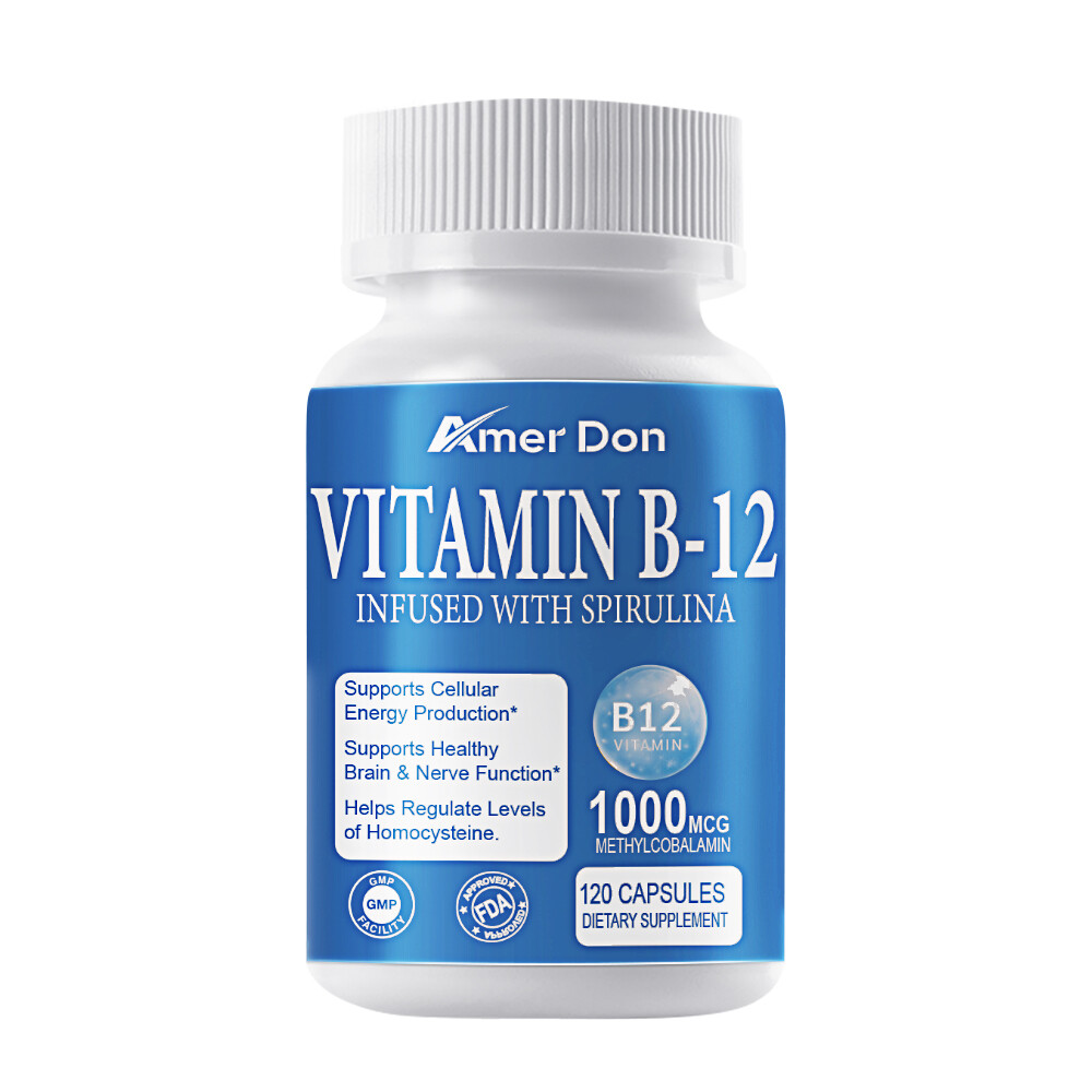 Vitamin B12 1000mcg Capsules – Energy Boost, Nervous Support, Metabolism 120ct