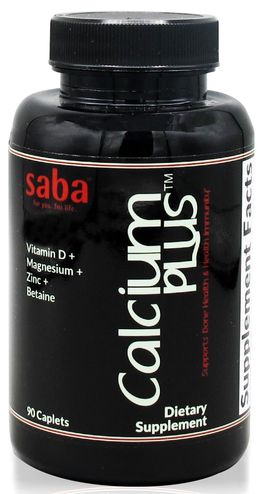 Saba Calcium Plus- Bone Strength, Magnesium, Potassium, Vitamin D, & Zinc