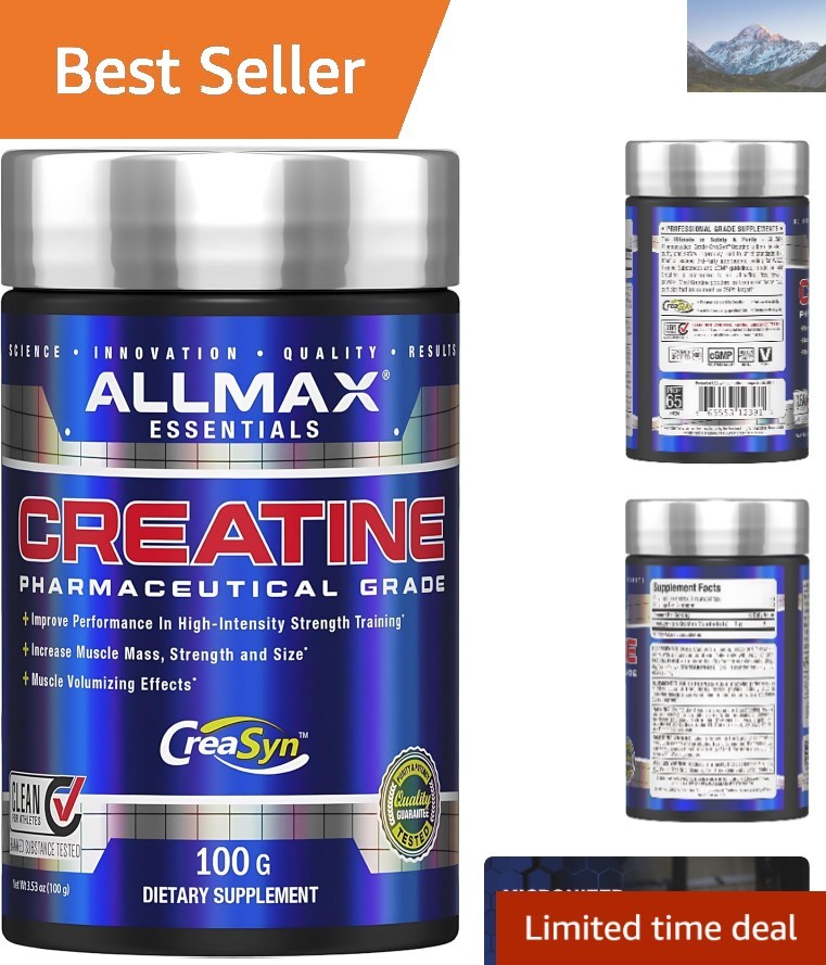 Micronized Creatine Monohydrate, 100g – Smooth Mixing, Muscle Growth Support