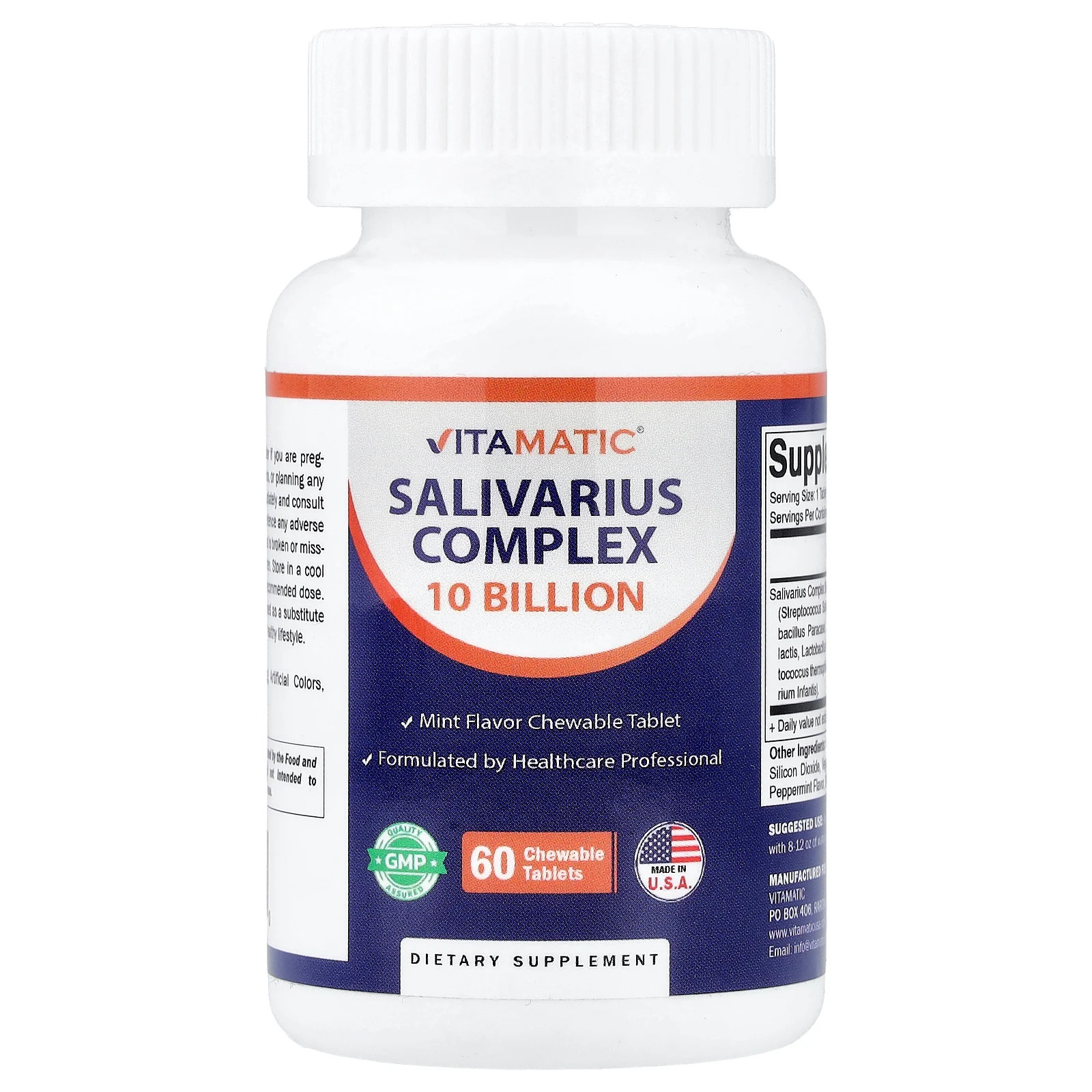 Salivarius Complex, Mint, 60 Chewable Tablets