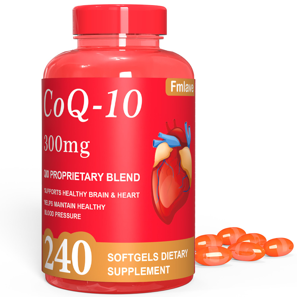 CoQ-10 300mg 240 Softgels Coq10 Co Q10 Coenzyme Heart Support NON GMO Fmlave USA