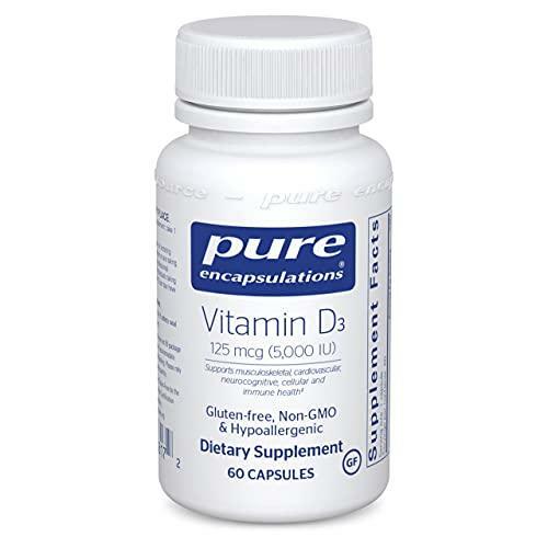 Pure Encapsulations Vitamin D3 125 mcg (5,000 IU) | Supplement to Support Bone,