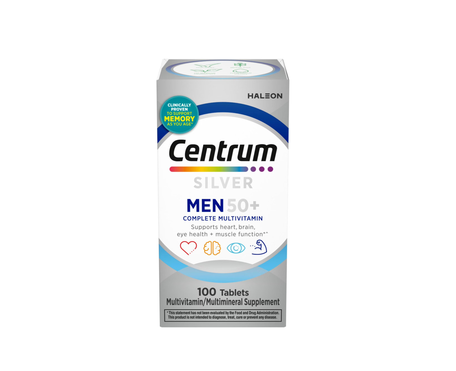 Centrum Silver Mens 50 Plus Multivitamin With Vitamin B & D3, 100 Count