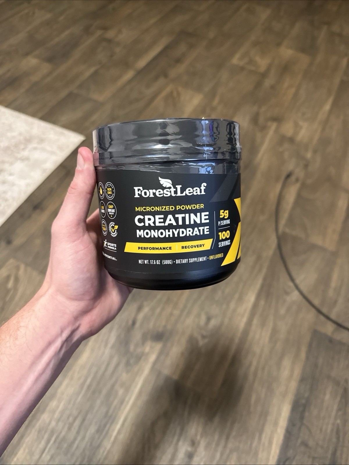 ForestLeaf Creatine Monohydrate Powder Unflavored – 500 Grams – Brand New