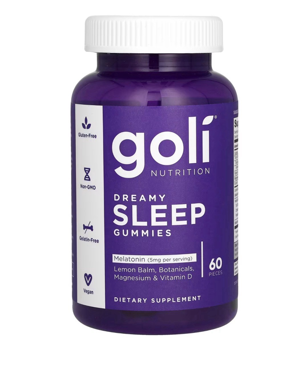 Goli Dreamy Sleep Gummies – Melatonin + Botanicals | Vegan | 60 Count | NEW