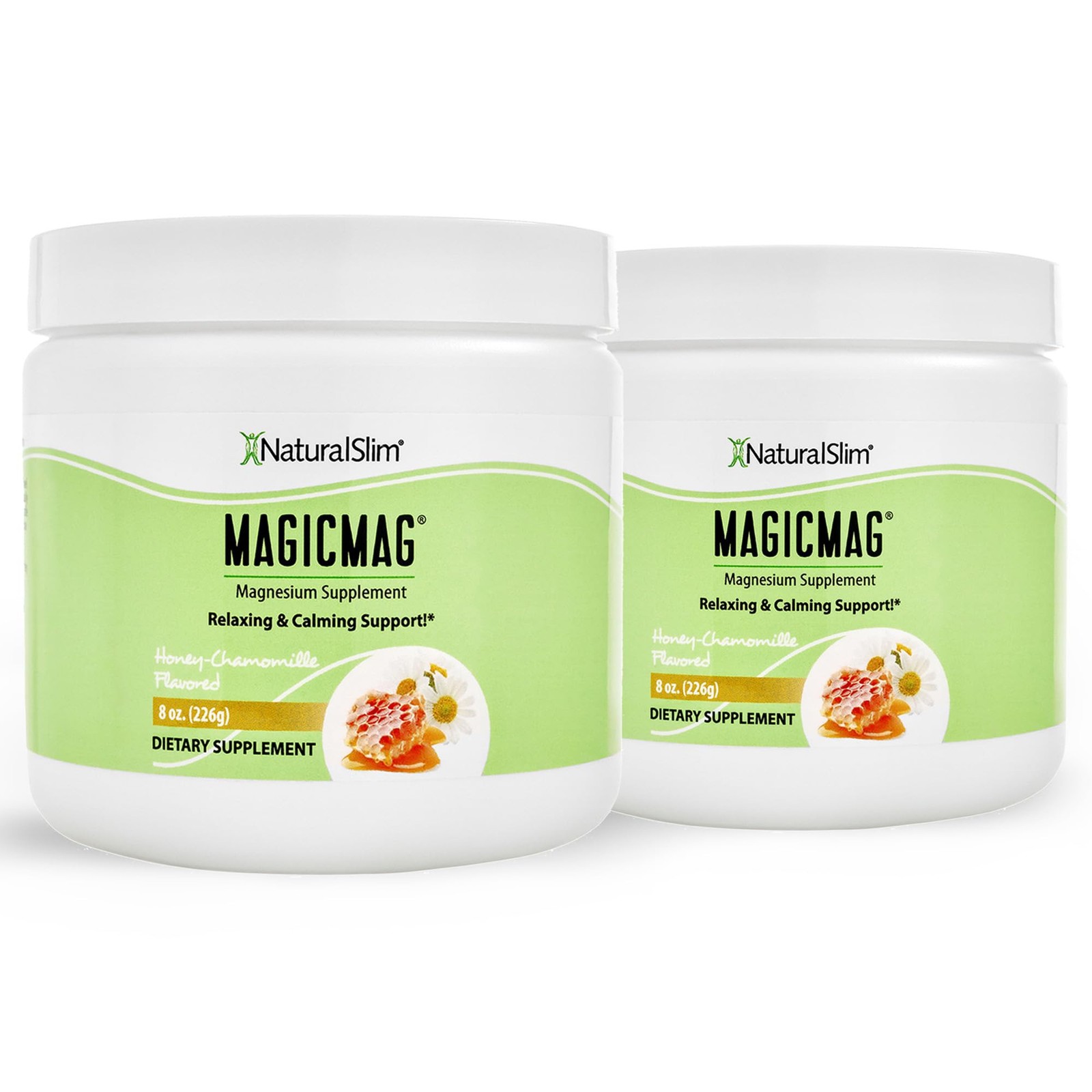 NaturalSlim MagicMag Anti Stress Drink – Pure Magnesium Citrate Powder, 2-Pack