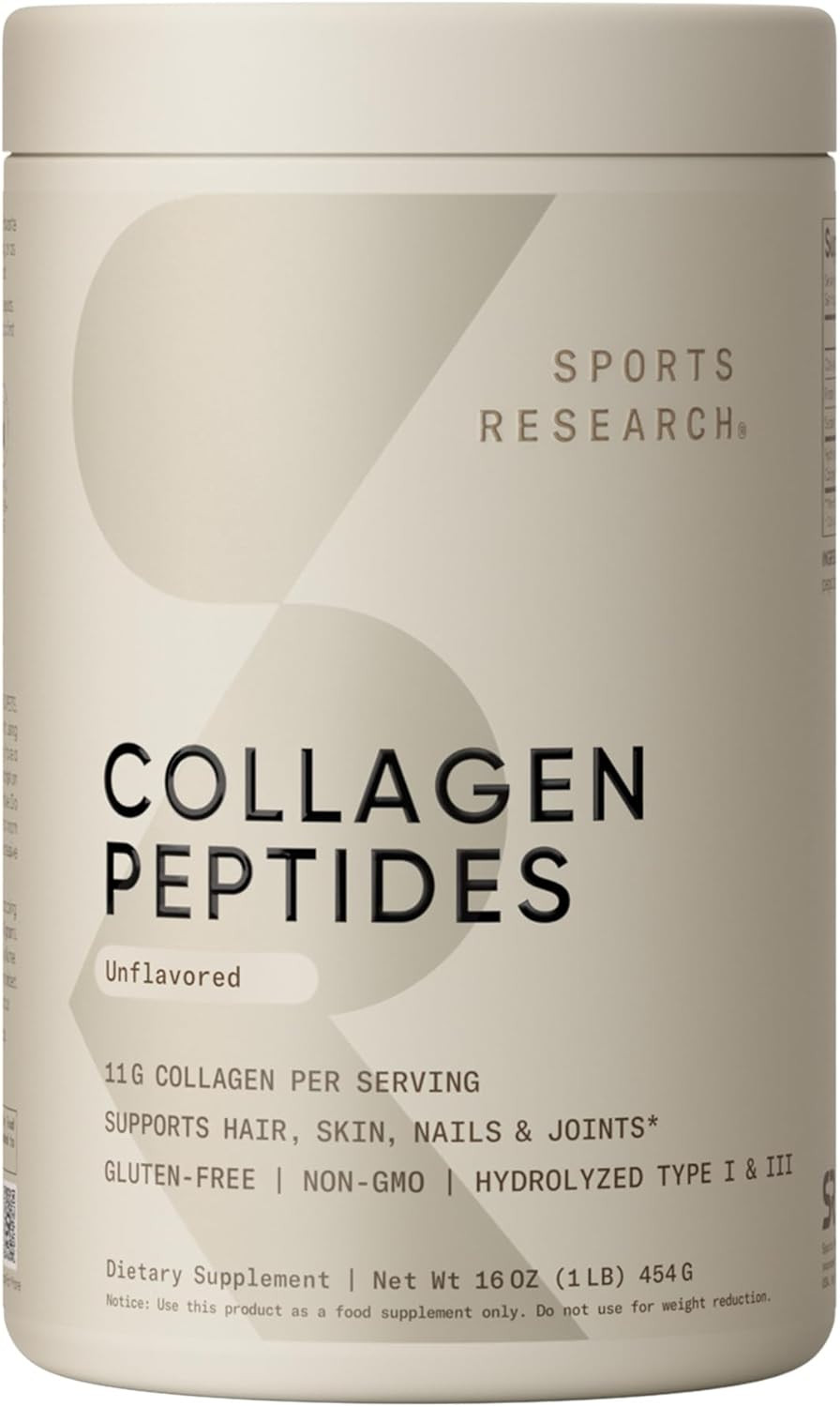 Collagen Peptides – Hydrolyzed Type 1 & 3 Collagen Powder Protein Supplement Fo