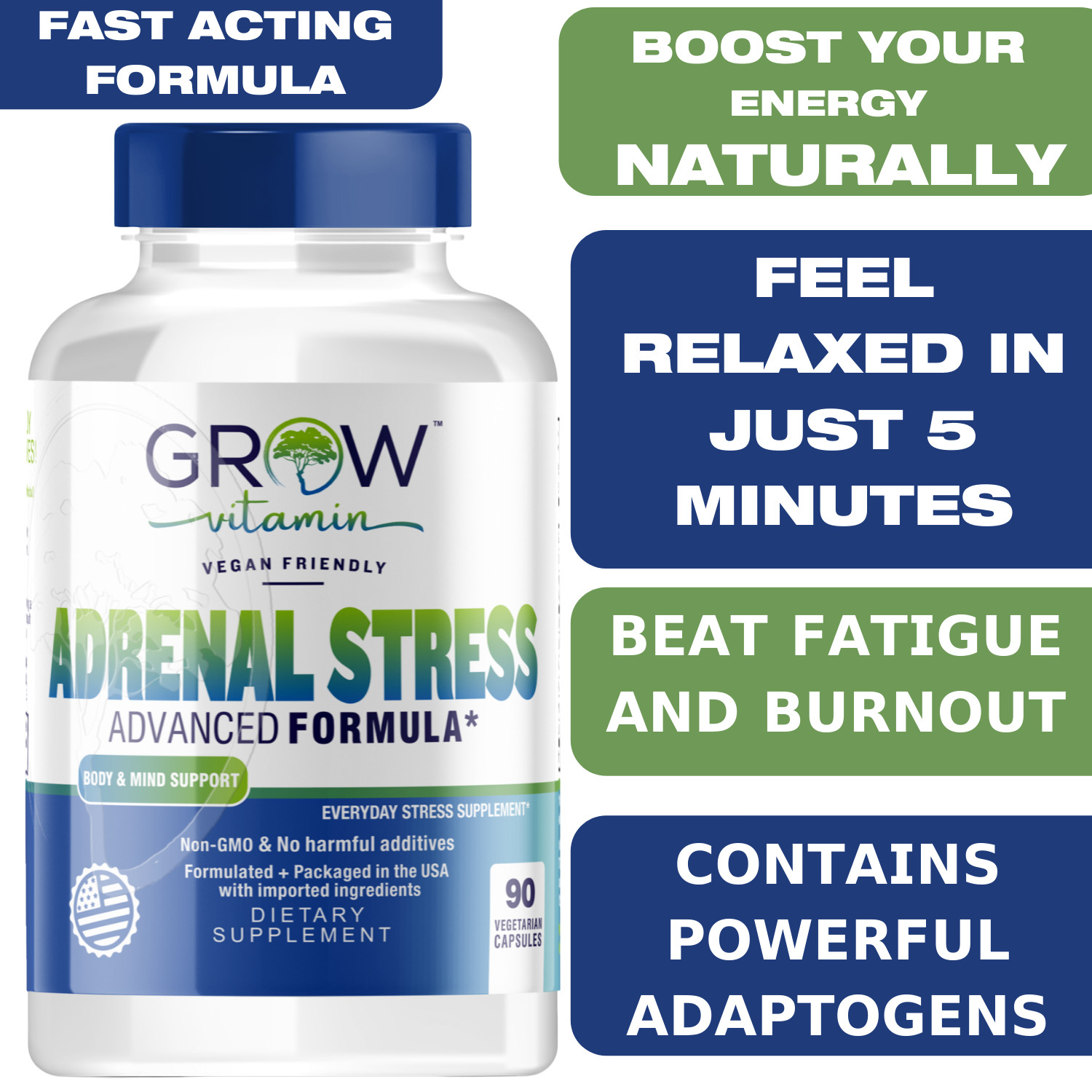 ADRENAL STRESS Ashwagandha ZenWell LiveWell Cognitive Brain Health 90 COUNT