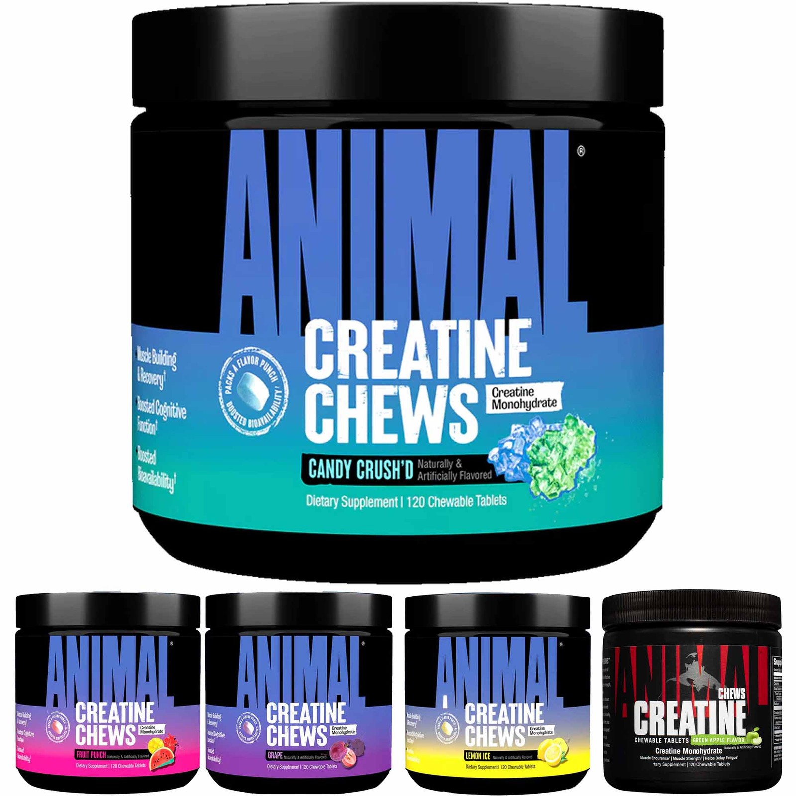 Universal Nutrition Animal Creatine Performance Chews – 120 Chewable Tablets