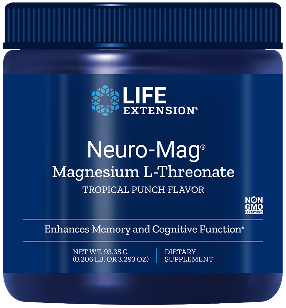 Life Extension Neuro-Mag® Magnesium L-Threonate Powder -Tropical Punch Flavor