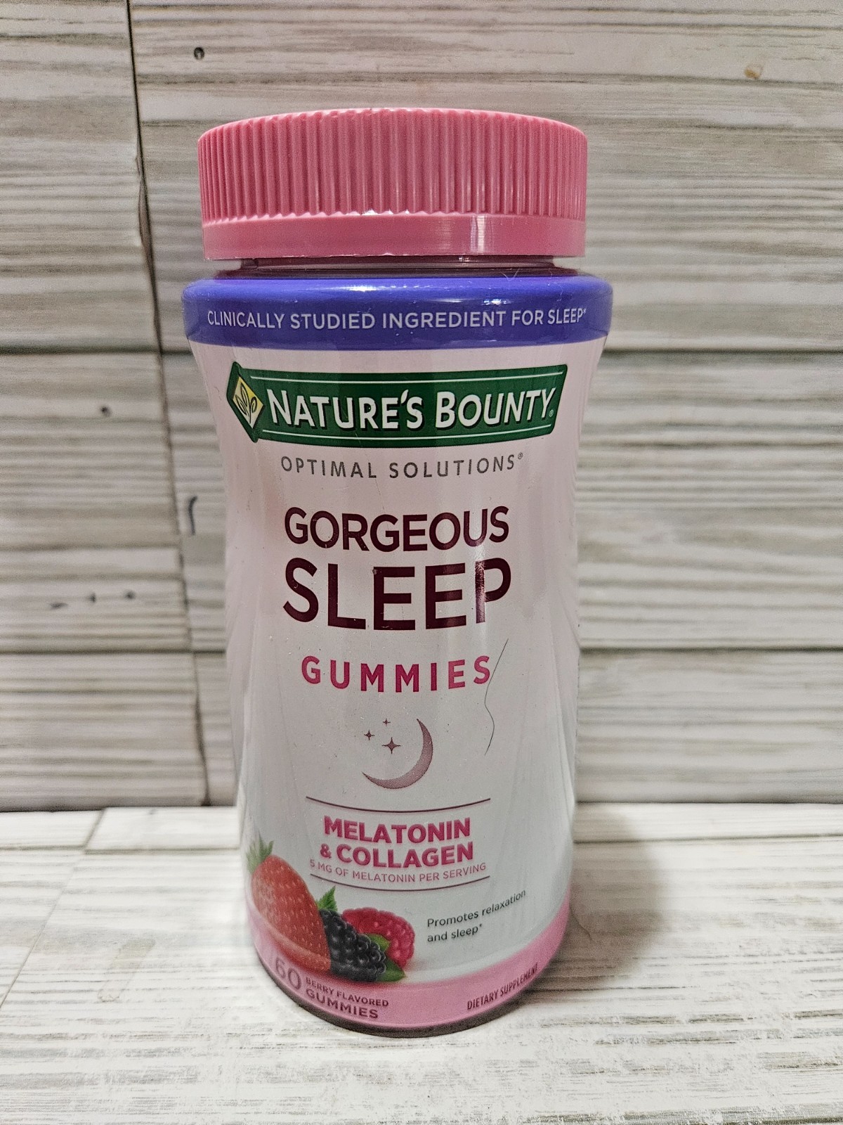 Nature’s Bounty Gorgeous Sleep Melatonin & Collagen Berry 60 Gummies 3/2026