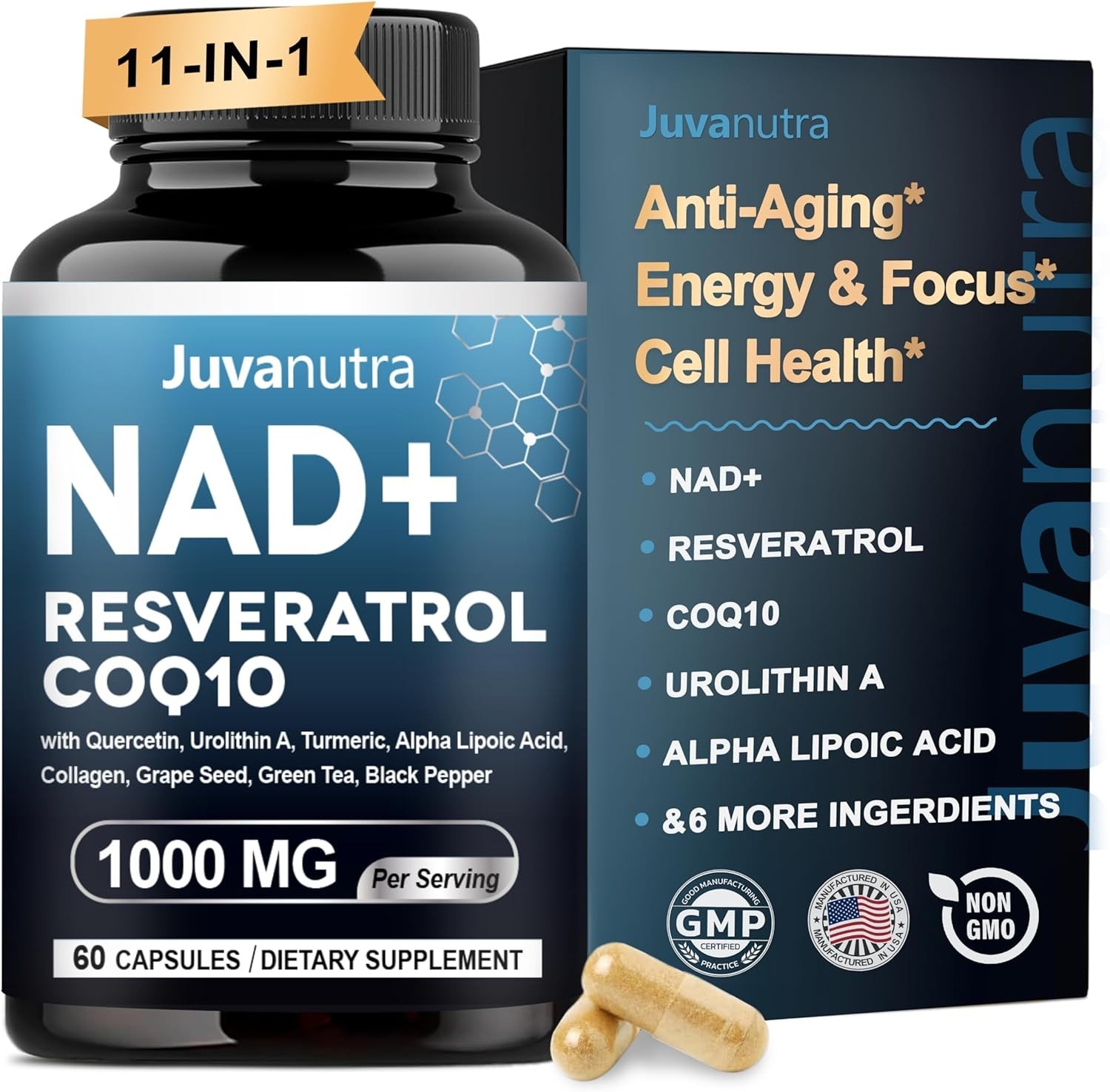 Boostiva NAD+ Supplements for Men with MNM, Resveratrol, Coq10, L-Citrulline & L
