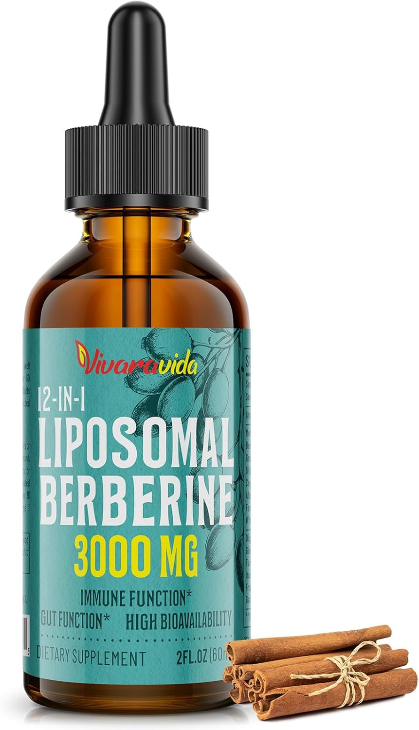 Berberine Hcl Drops Supplement 3000 Mg – Liposomal Berberine Hcl Liquid – AMP…