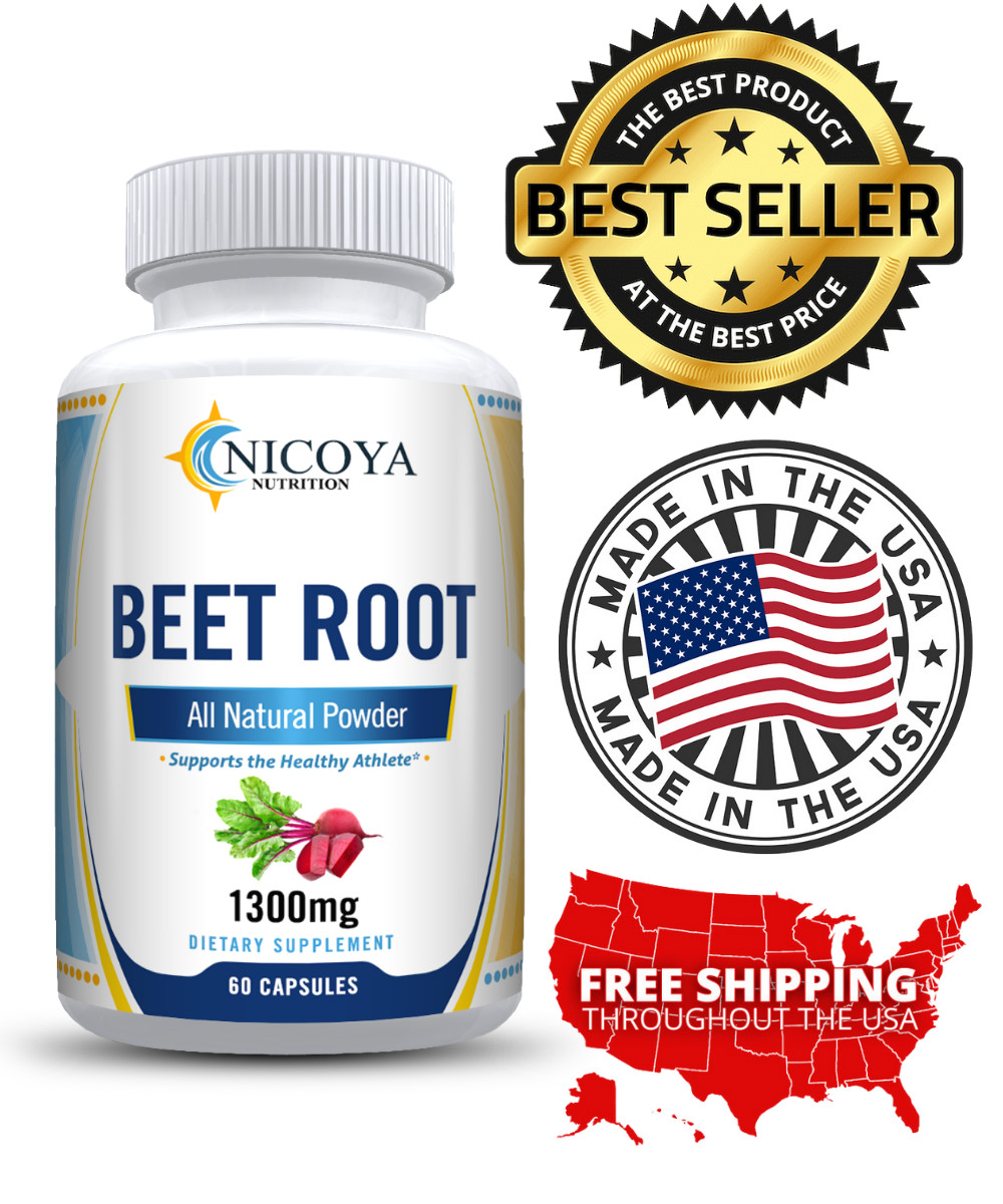 Nitric Oxide Booster Beet Root 1300mg | Healthy Circulation, Endurance & Energy