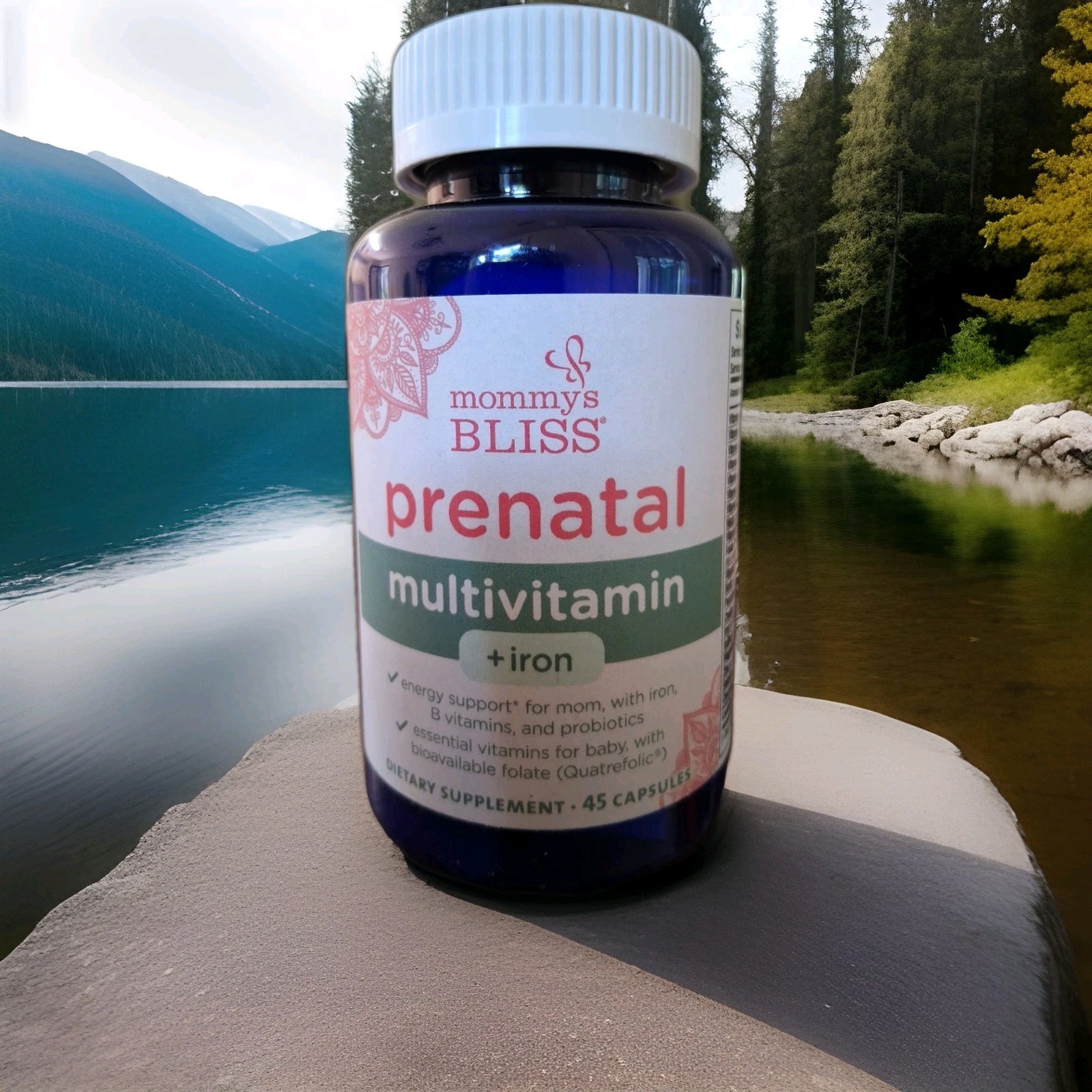 Mommys Bliss PRENATAL Multivitamin + IRON 45 High Potency capsules Exp. 1/2026