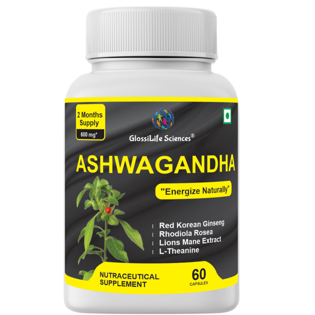 2 x 60 Capsule Organic ASHWAGANDHA extract Capsule 1200mg  120 Cap.