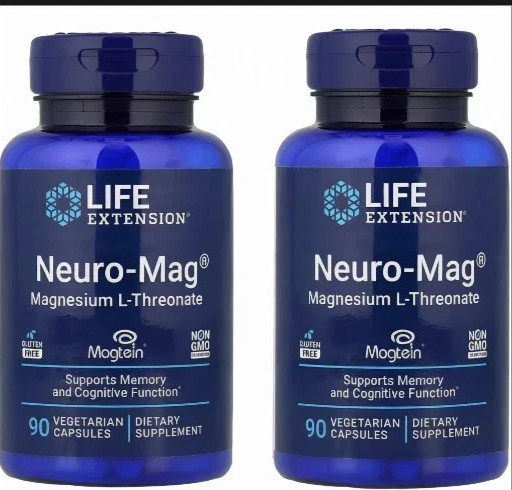 2 PACK Neuro-Mag Magnesium L-Threonate from 2000 mg Magtein – Life Extension