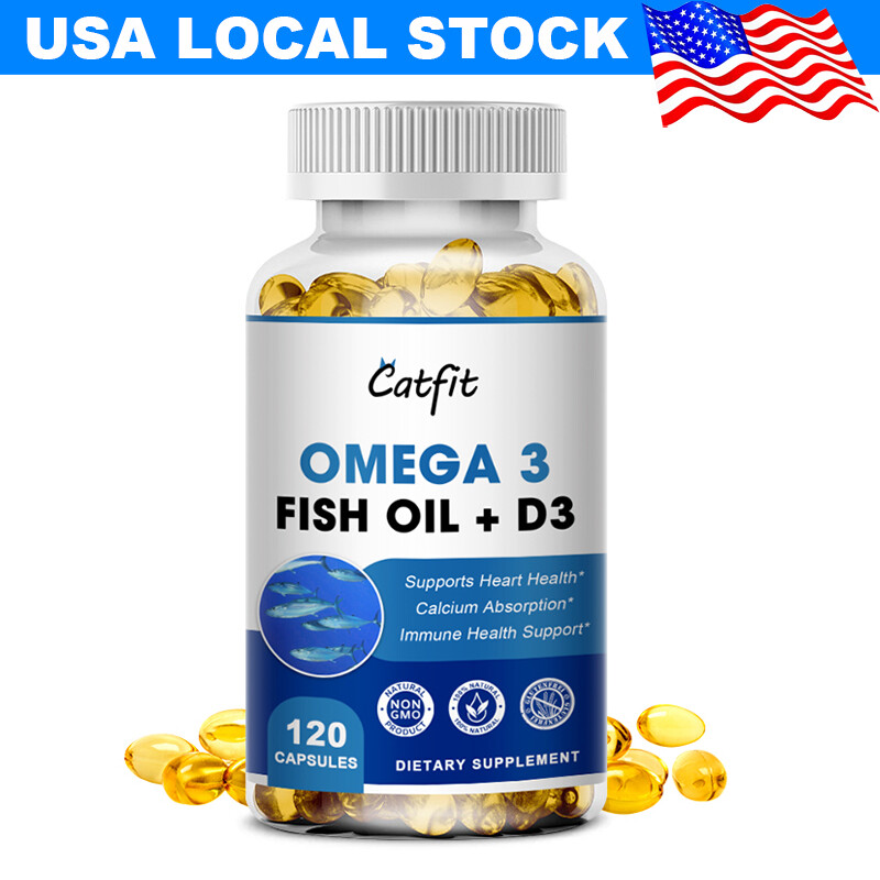 Omega 3 Fish Oil Capsules 3x Strength 1200mg EPA & DHA, Highest Potency 120PCS
