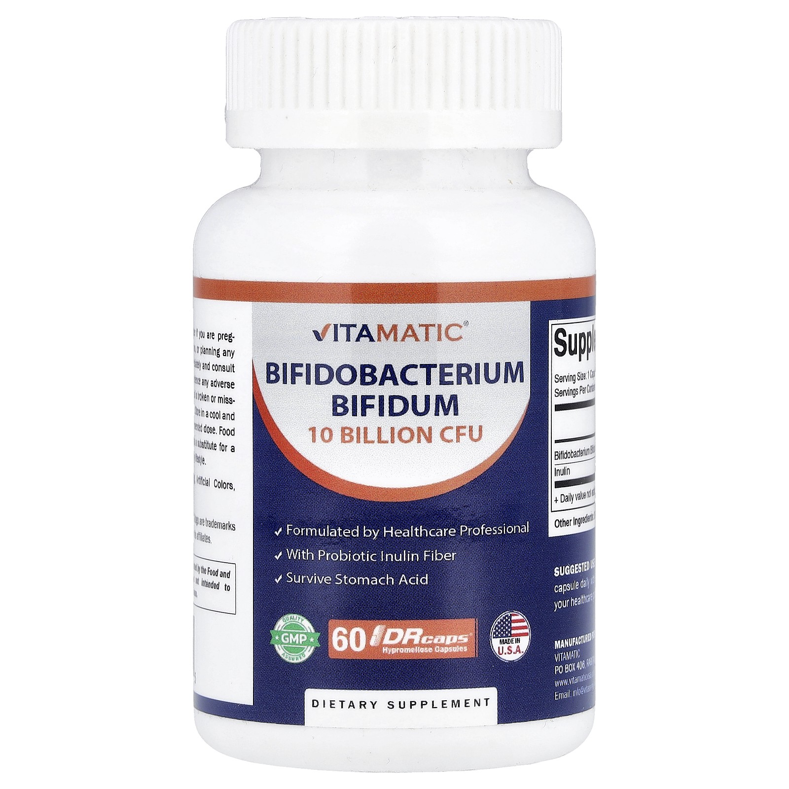 Bifidobacterium Bifidum,  60 DRcaps® Hypromellose Capsules