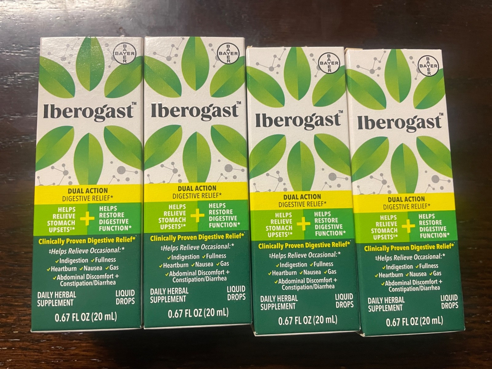 4 Iberogast Dual Action Digestive Relief Herbal Supplement .67oz TRAVEL SIZE X4
