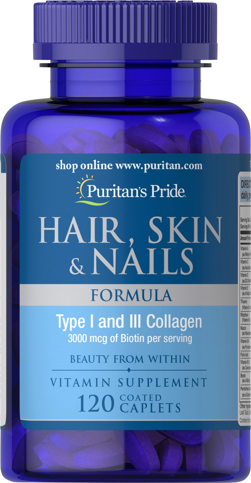 Puritan’s Pride Hair, Skin & Nails Formula – 120 Caplets