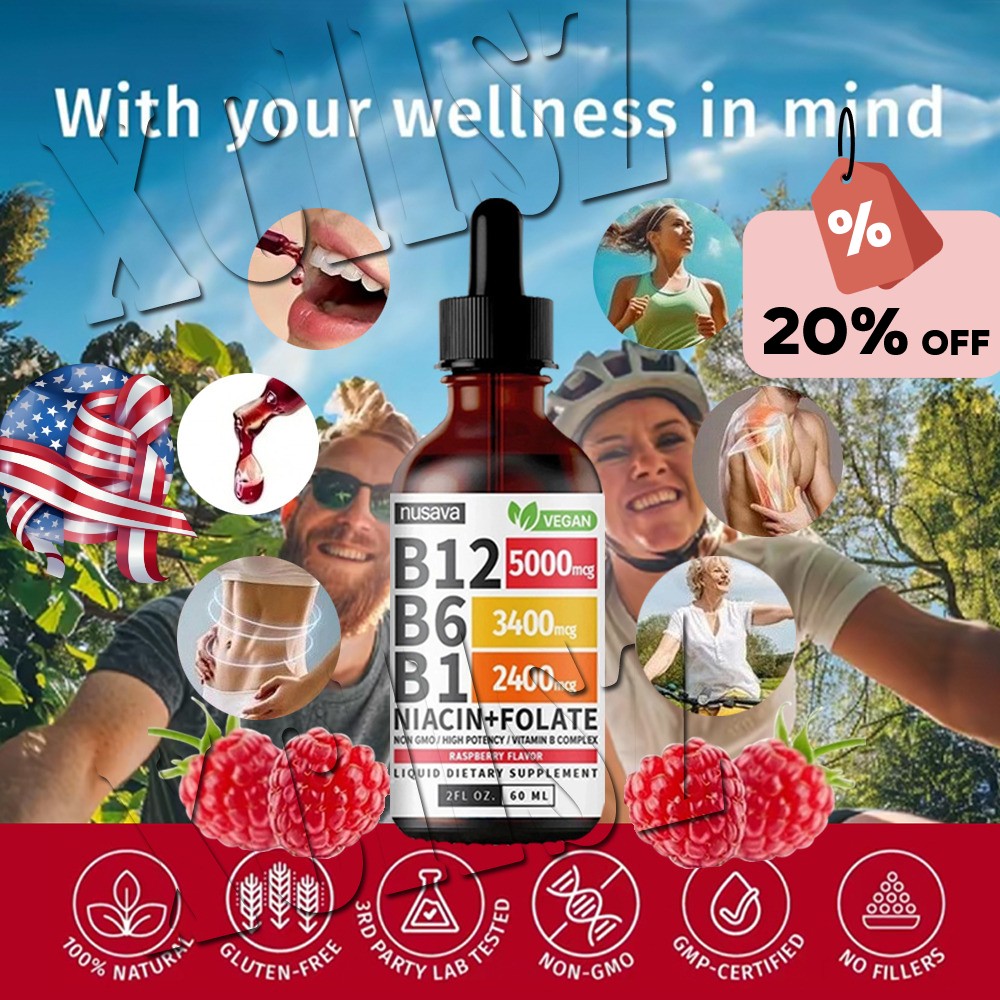 3/2PCS Vitamin B12 and B6 Liquid Drops, B12 Sublingual Vitamin B Complex Vitamin