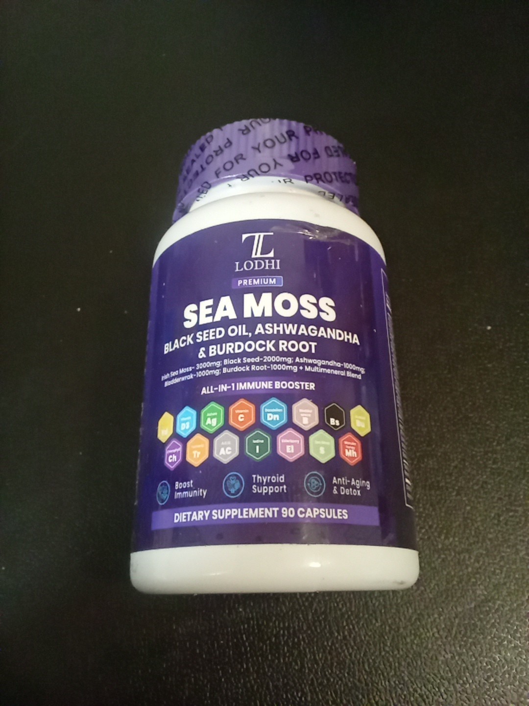sea moss black seed oil ashwagandha ginger