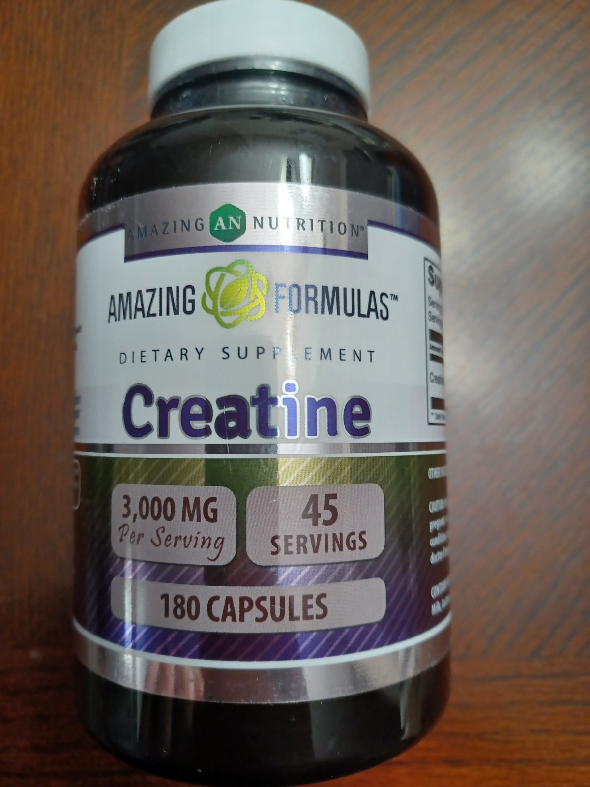 Amazing Formulas Creatine Monohydrate 3000 Mg per Serving Capsules Exp. 07/2027