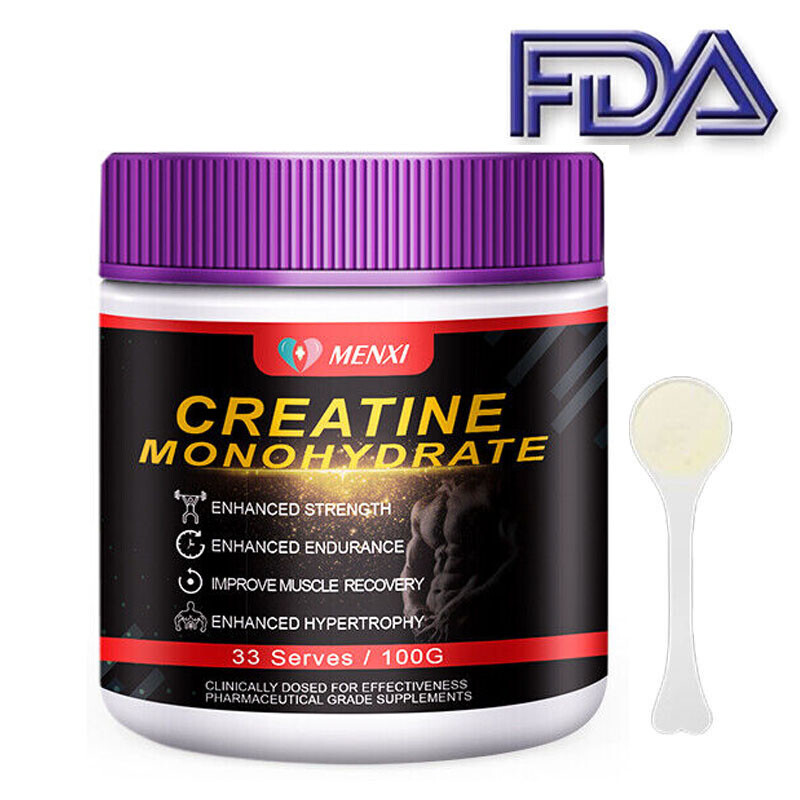 MENXI Micronized Creatine Monohydrate Powder 100g, 60 Servings,Muscle Building