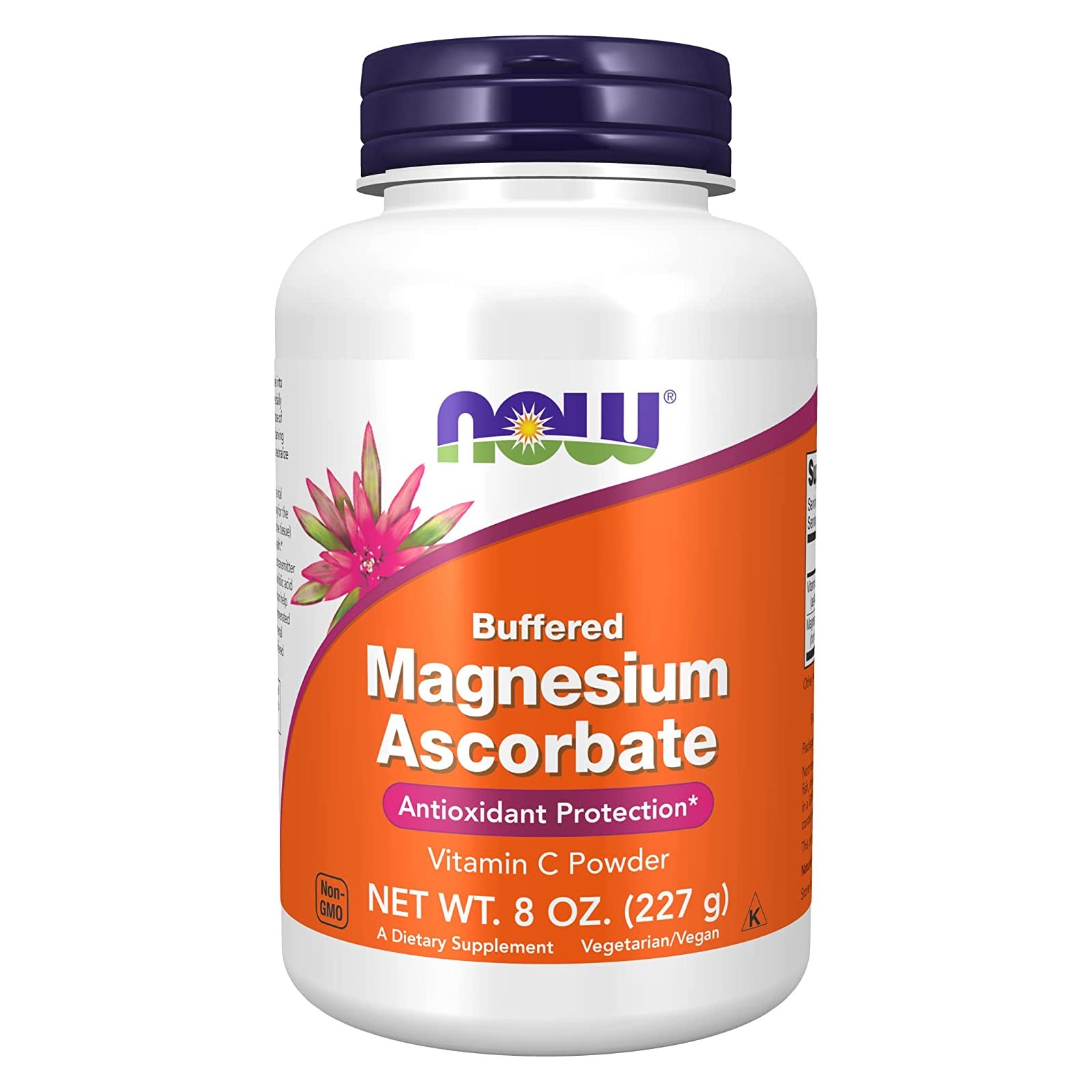 NOW FOODS Magnesium Ascorbate Powder 8 oz, Clearance for Best By 02/2026
