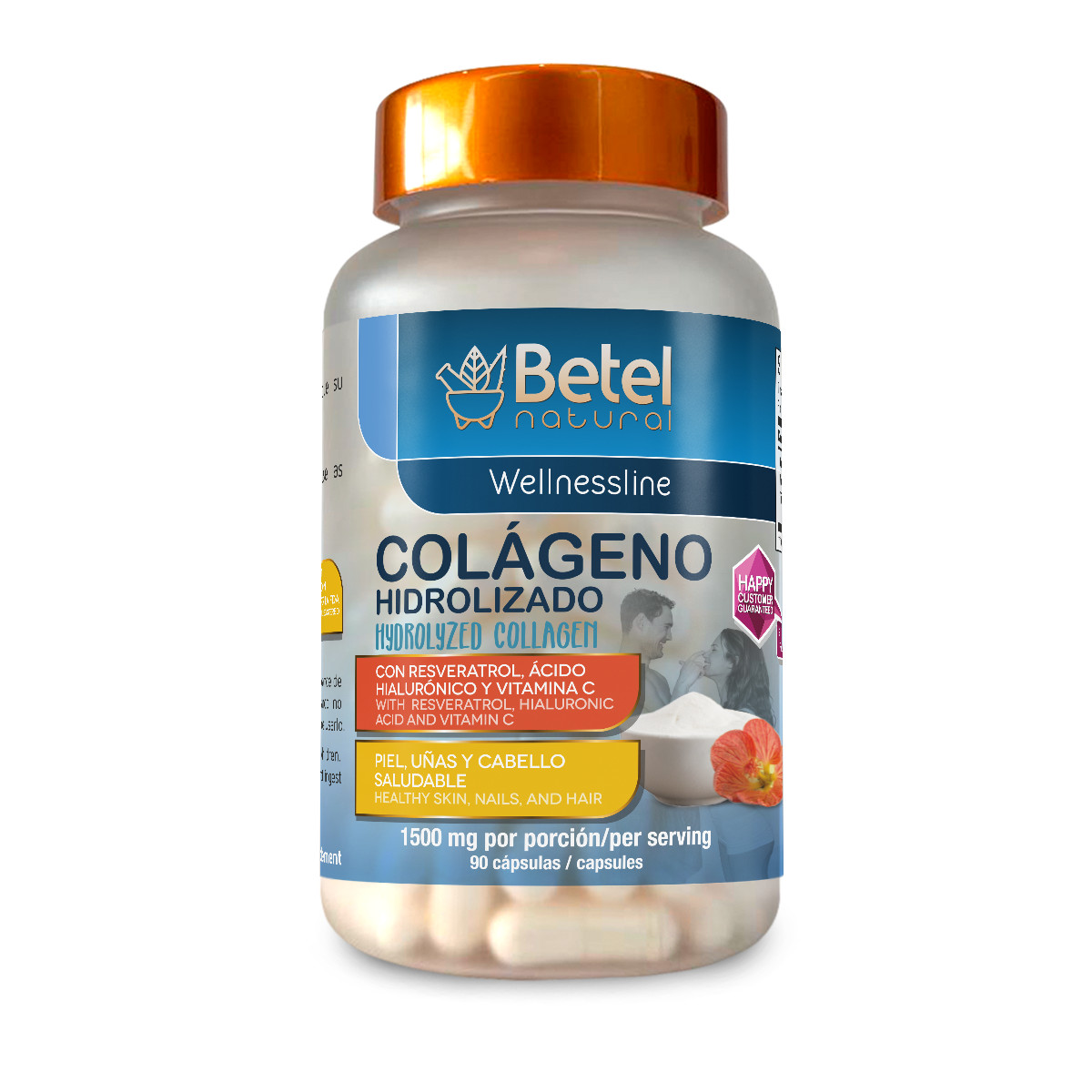 Colageno Hidrolizado, Resveratrol y Acido Hialuronico – Betel Natural – 90 Caps