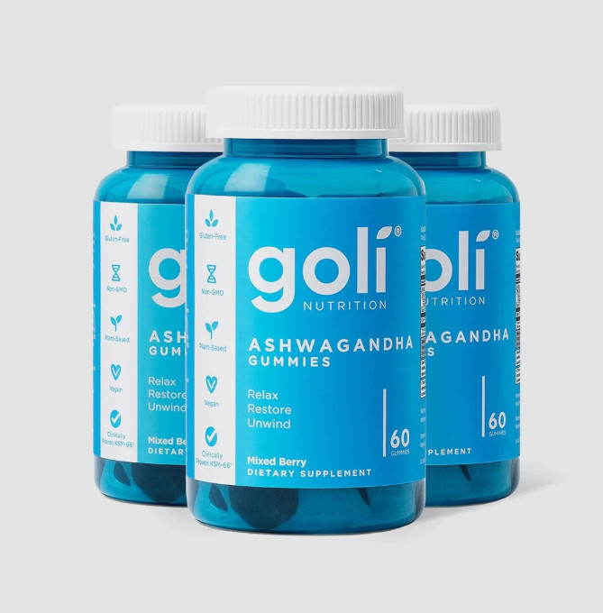 Goli Nutrition Ashwagandha Mixed Berry Gummies – 180 Count