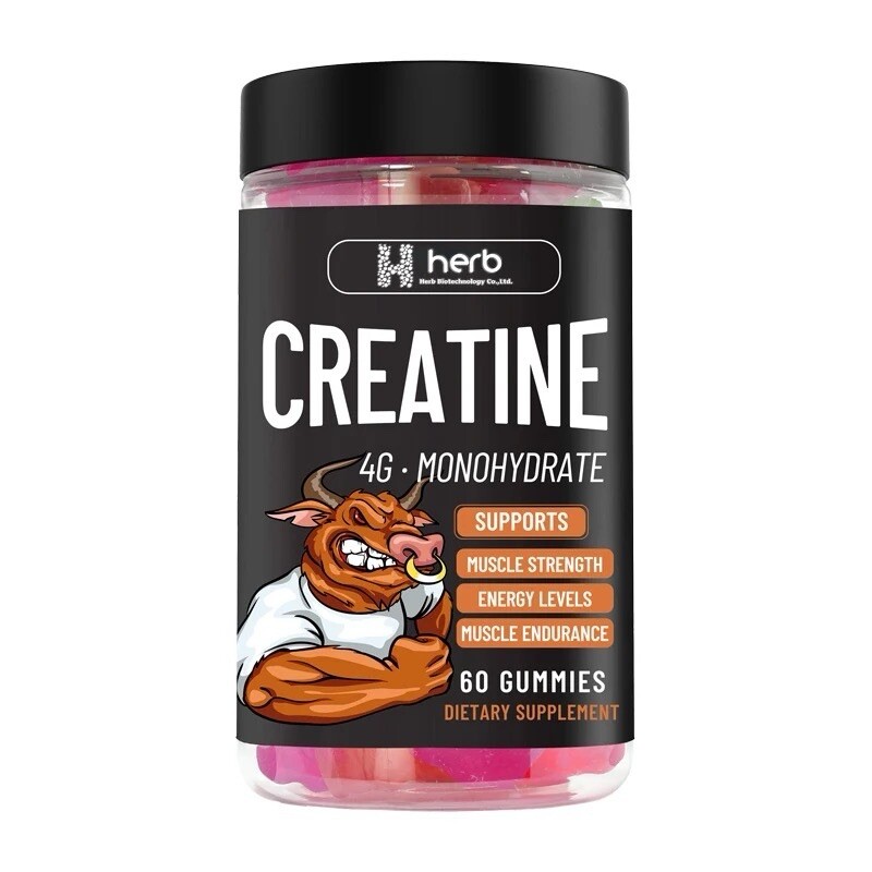 Creatine Monohydrate 4g Gummies with Muscle strength- 60 Gummies