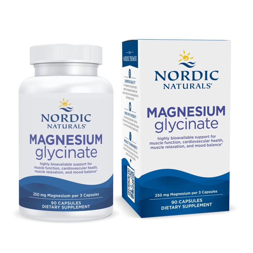 Nordic Naturals Magnesium Glycinate, Unflavored – 90 count